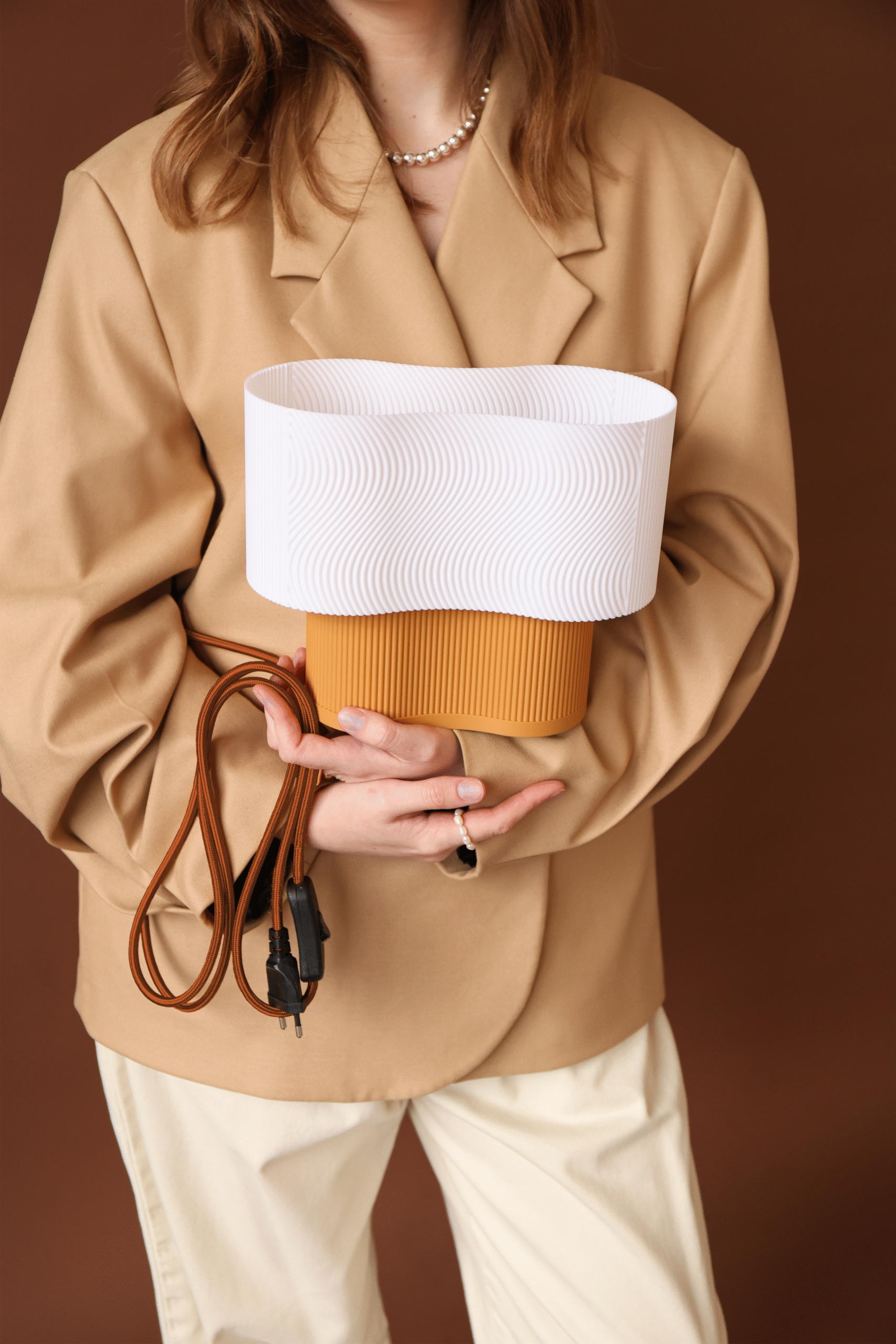Wave Lamp Sand White